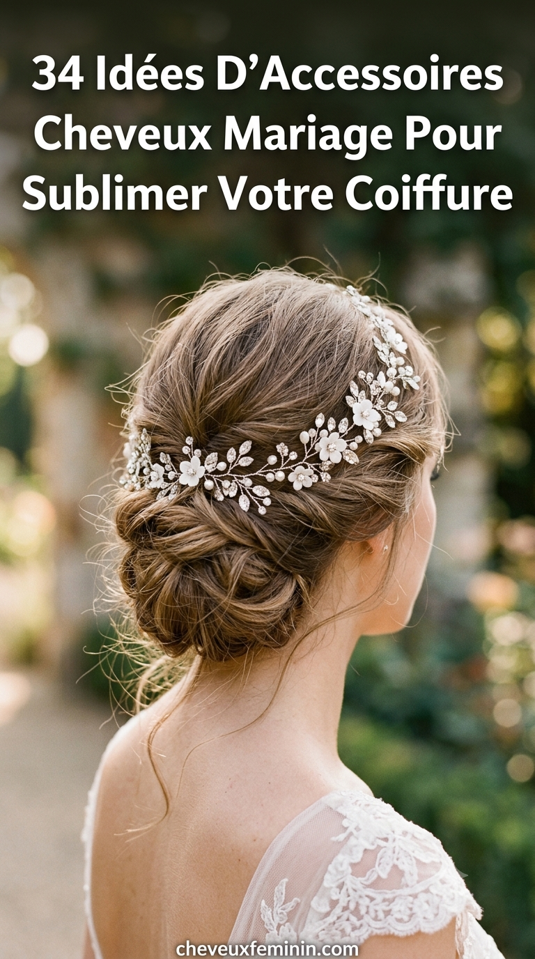 34 Idées D’Accessoires Cheveux Mariage Pour Sublimer Votre Coiffure