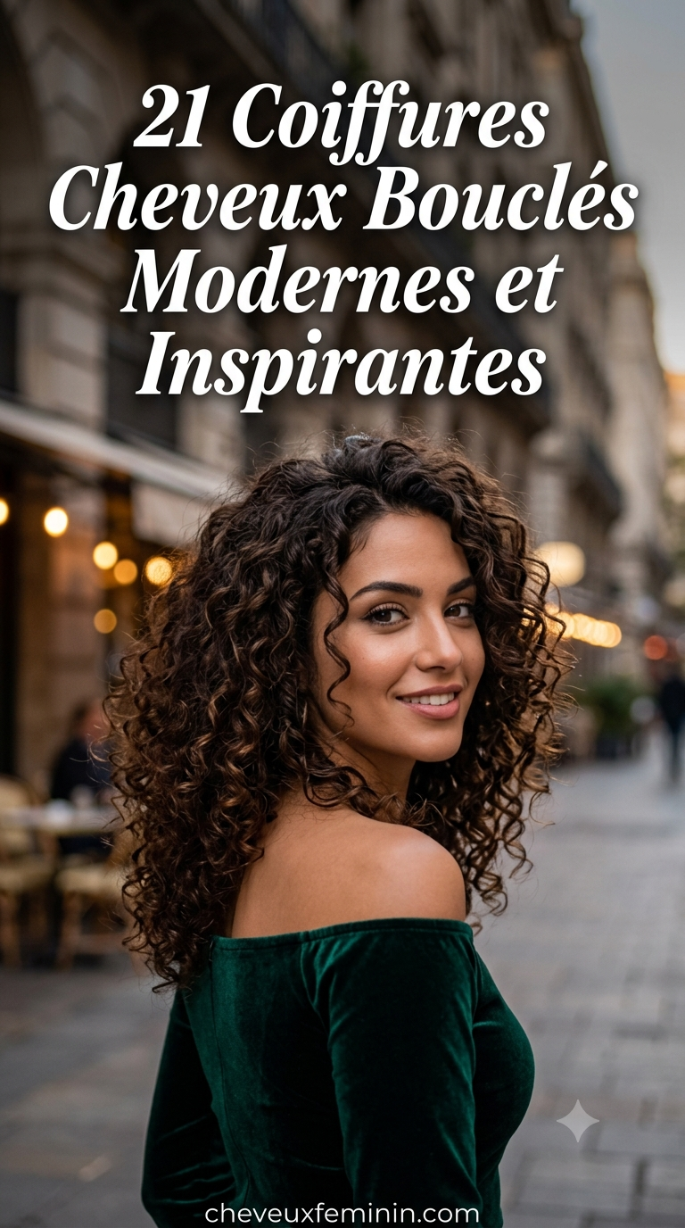 21 Coiffures Cheveux Bouclés Modernes et Inspirantes