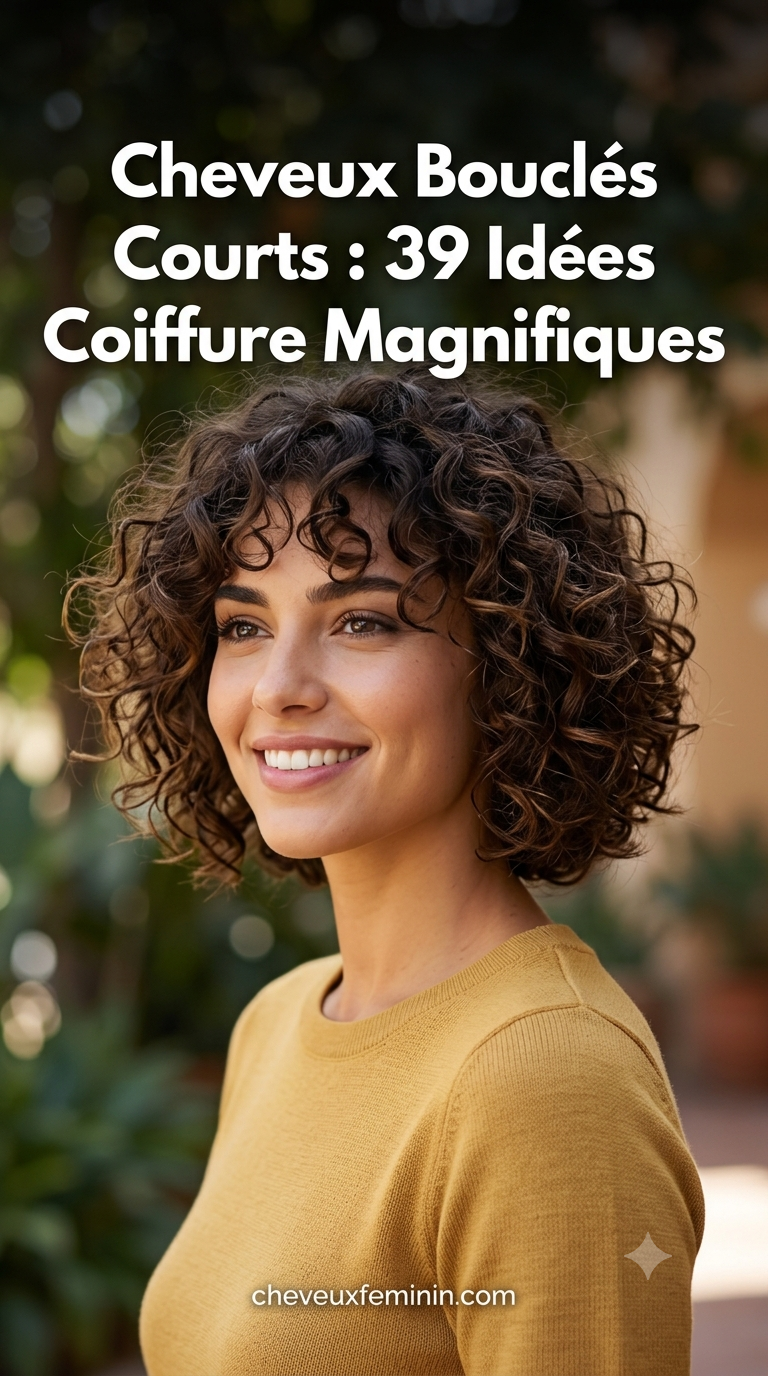 Cheveux Bouclés Courts : 39 Idées Coiffure Magnifiques