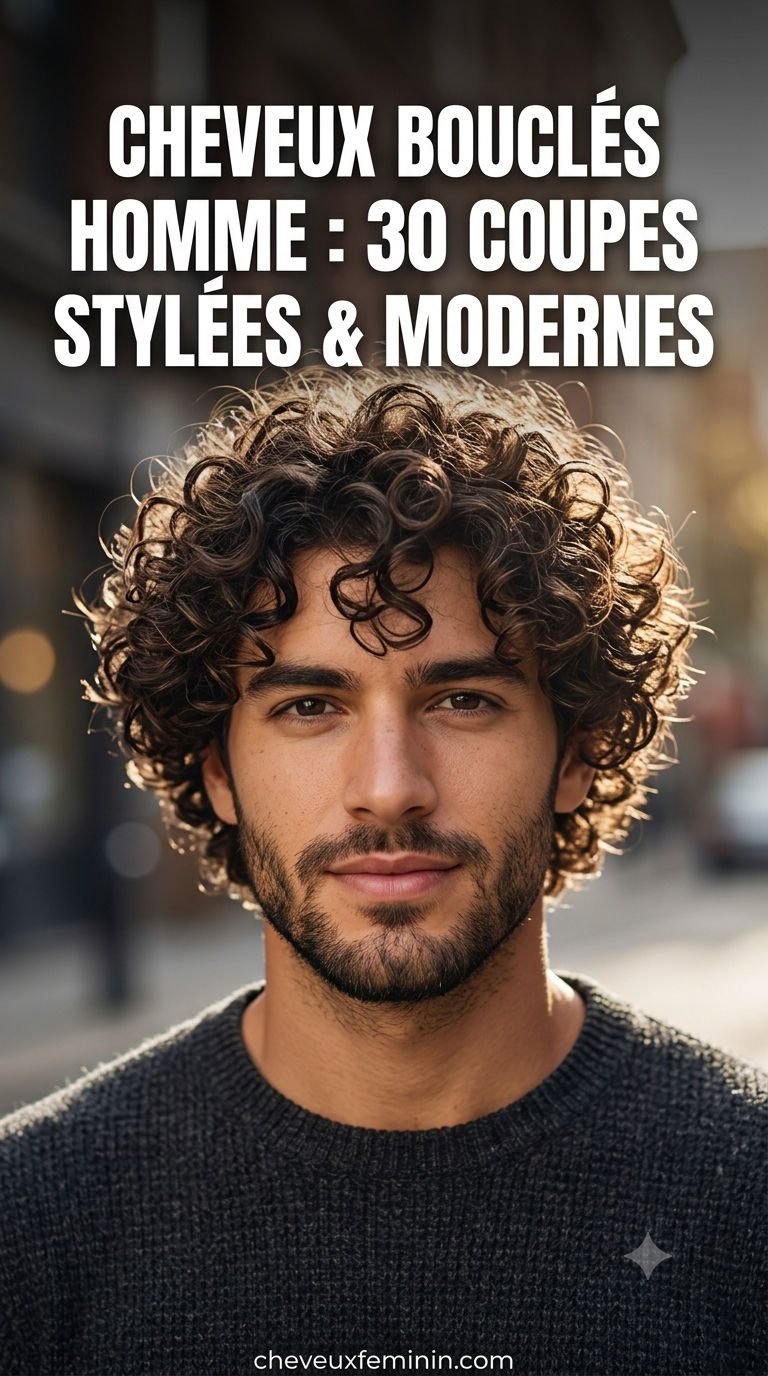 Cheveux Bouclés Homme : 30 Coupes Stylées & Modernes