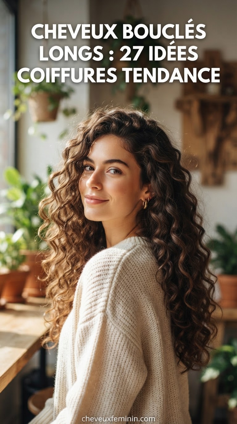 Cheveux Bouclés Longs : 27 Idées Coiffures Tendance