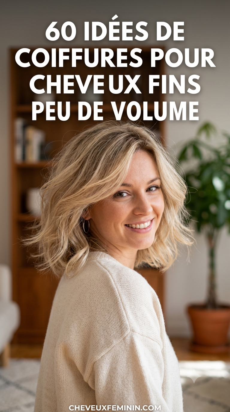 60 Idées De Coiffures Pour Cheveux Fins Peu De Volume