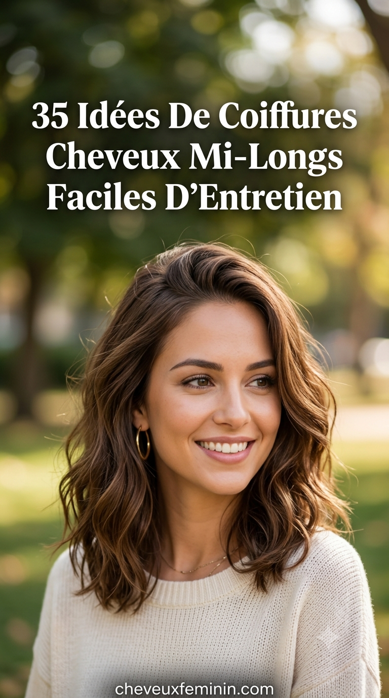 35 Idées De Coiffures Cheveux Mi-Longs Faciles D’Entretien