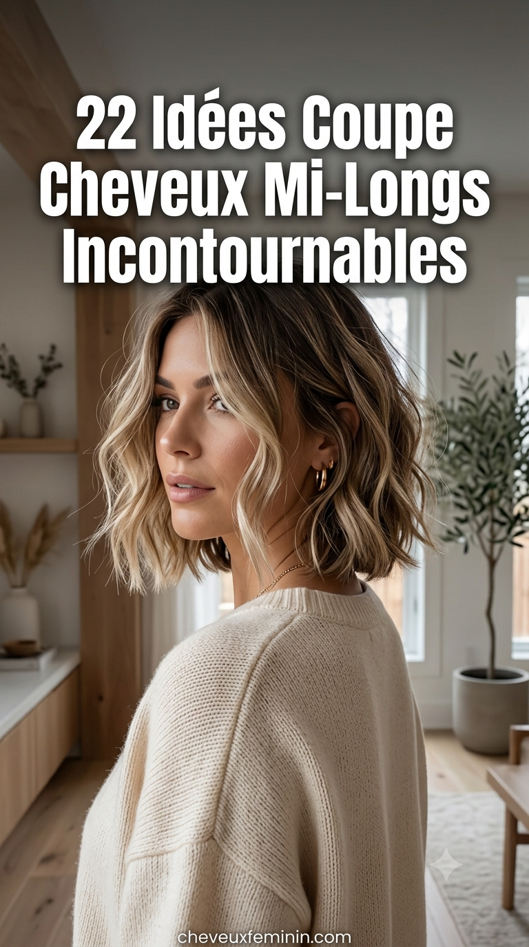 22 Idées Coupe Cheveux Mi-Longs Incontournables