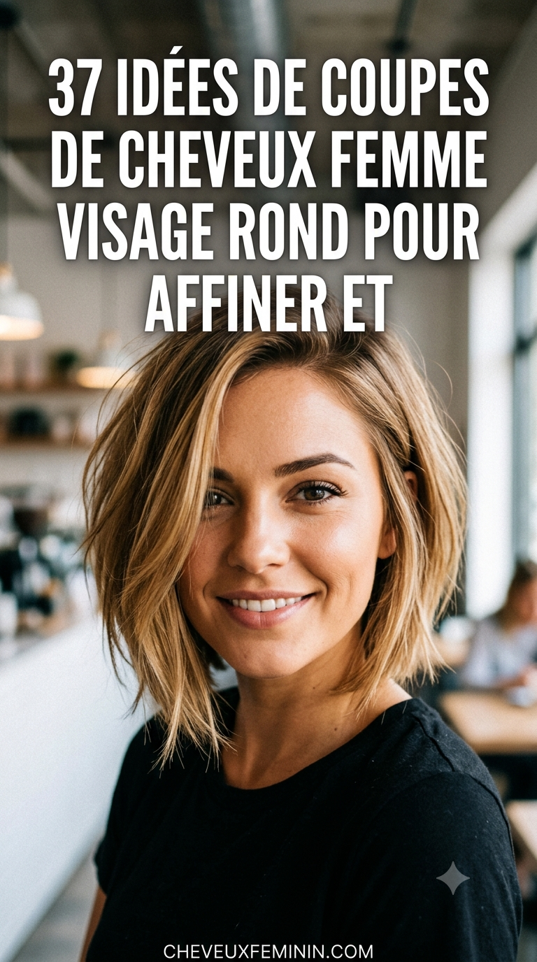 37 Idées De Coupes De Cheveux Femme Visage Rond Pour Affiner Et Équilibrer